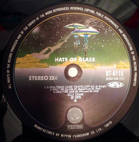 Eela Craig - Hats Of Glass (Vinyl, LP, Album) Very Good (VG) / Fair (F)