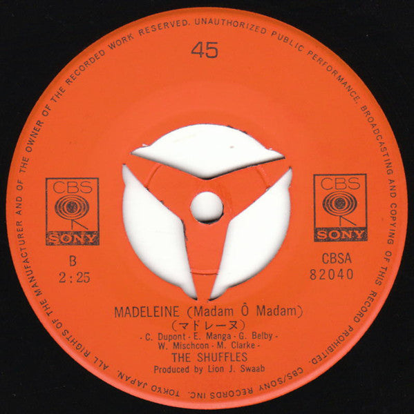 The Shuffles - Cha-La-La, I Need You (Vinyl, 7", 45 RPM, Single) Very Good (VG) / Very Good (VG)