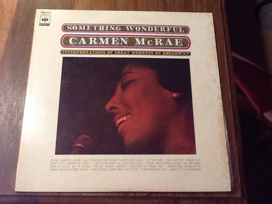 Carmen McRae - Something Wonderful (Vinyl, LP, Album, Stereo) Very Good Plus (VG+) / Fair (F)