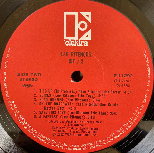 Lee Ritenour - Rit/2 (Vinyl, LP, Album, Stereo)