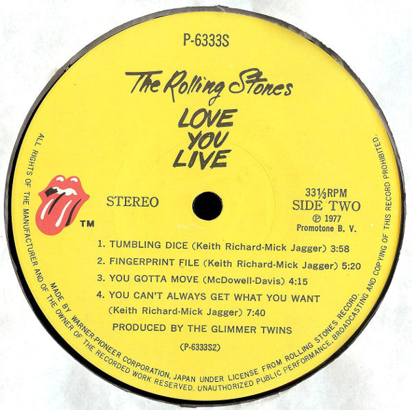 The Rolling Stones - Love You Live (Vinyl, LP, Album)