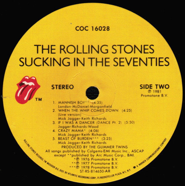 The Rolling Stones - Sucking In The Seventies (Vinyl, LP, Compilation) Very Good (VG) / Very Good (VG)