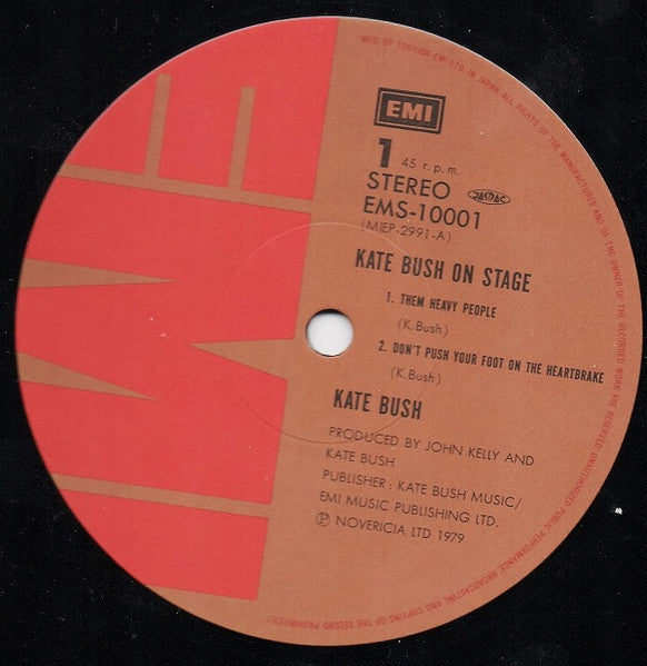 Kate Bush - On Stage (Vinyl, 12", 45 RPM, Stereo)