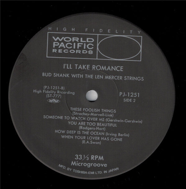 Bud Shank - I'll Take Romance (Vinyl, LP, Album, Reissue, Mono)