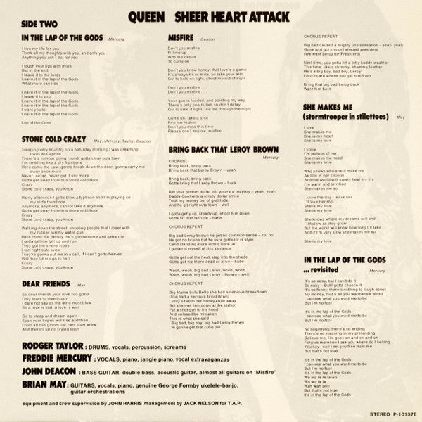 Queen - Sheer Heart Attack (Vinyl, LP, Album, Reissue, Stereo)