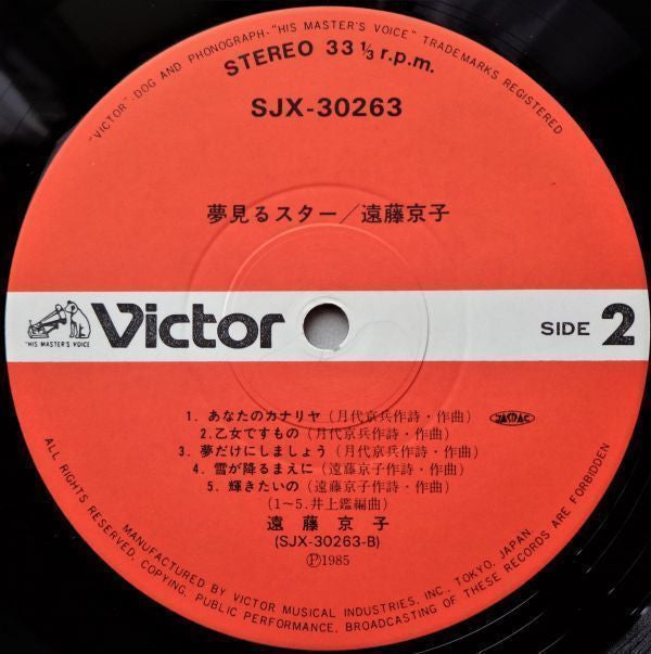 Kyoko Endoh - 夢見るスター (Vinyl, LP, Album) Very Good Plus (VG+) / Very Good (VG)