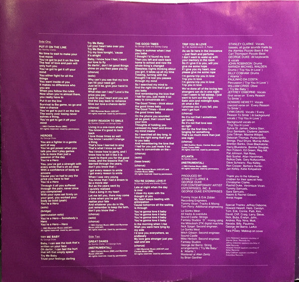 Stanley Clarke/George Duke - The Clarke / Duke Project II (Vinyl, LP, Album) Very Good Plus (VG+) / Very Good Plus (VG+)