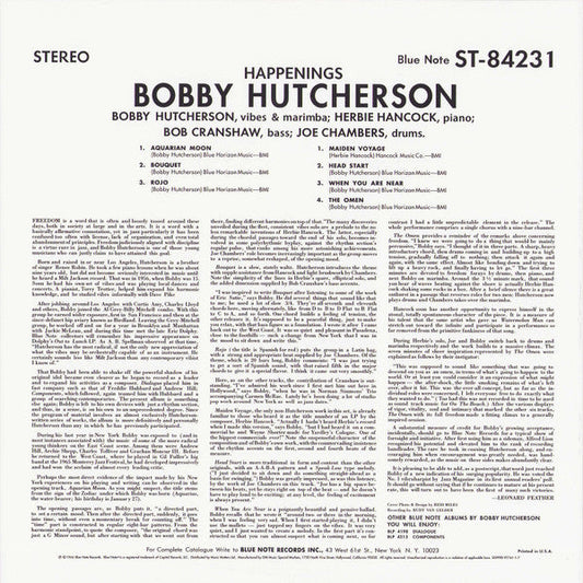 Bobby Hutcherson - Happenings (2xVinyl, 12", 45 RPM, Album, Limited Edition, Reissue, Remastered, Stereo) Very Good (VG) / Near Mint (NM or M-)