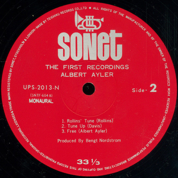Albert Ayler - The First Recordings (Vinyl, LP, Album, Reissue, Mono)