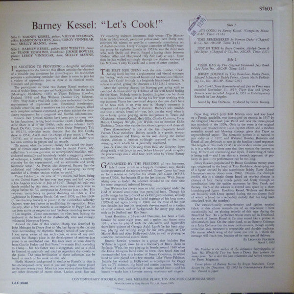 Barney Kessel - Let's Cook! (Vinyl, LP, Album, Reissue, Stereo) Very Good Plus (VG+) / Very Good Plus (VG+)