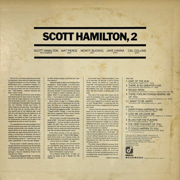 Scott Hamilton - Scott Hamilton, 2 (Vinyl, LP, Album) Very Good (VG) / Very Good (VG)