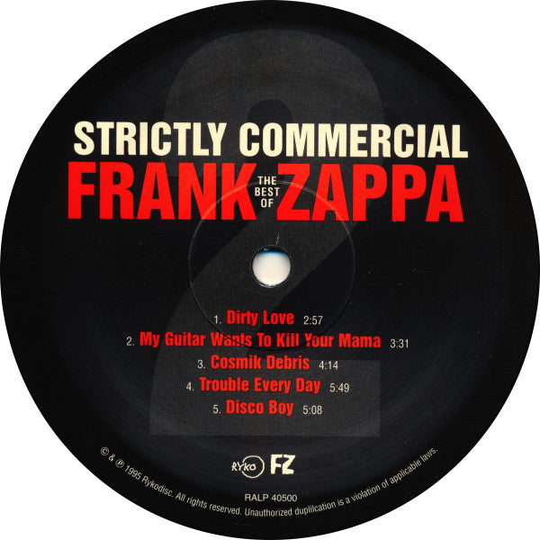 Frank Zappa - Strictly Commercial (The Best Of Frank Zappa) (2xVinyl, LP, Compilation, Limited Edition, Numbered) Very Good (VG) / Very Good Plus (VG+)