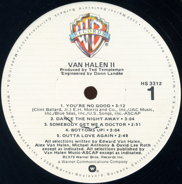 Van Halen - Van Halen II (Vinyl, LP, Album) Very Good (VG) / Good Plus (G+)