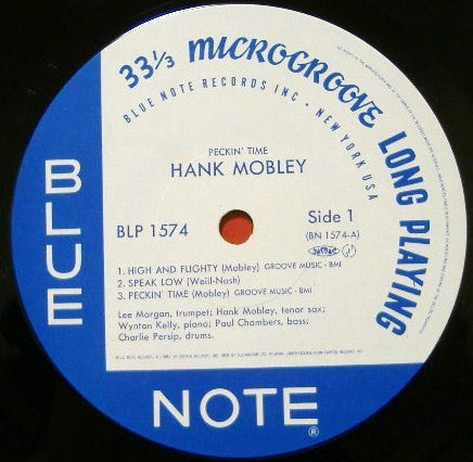 Hank Mobley - Peckin' Time (Vinyl, LP, Album, Mono, Reissue)