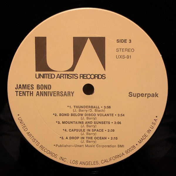 John Barry - James Bond 10th Anniversary (2xVinyl, LP, Compilation, Album) Very Good (VG) / Fair (F)