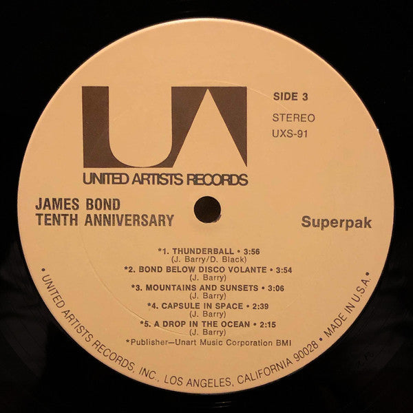 John Barry - James Bond 10th Anniversary (2xVinyl, LP, Compilation, Album) Very Good (VG) / Good Plus (G+)