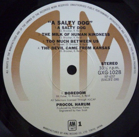 Procol Harum - A Salty Dog (Vinyl, LP, Album, Reissue, Stereo) Very Good (VG) / Very Good (VG)