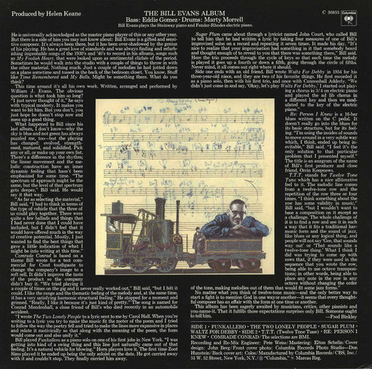 Bill Evans - The Bill Evans Album (Vinyl, LP, Album, Reissue, Stereo) Very Good (VG) / Very Good (VG)
