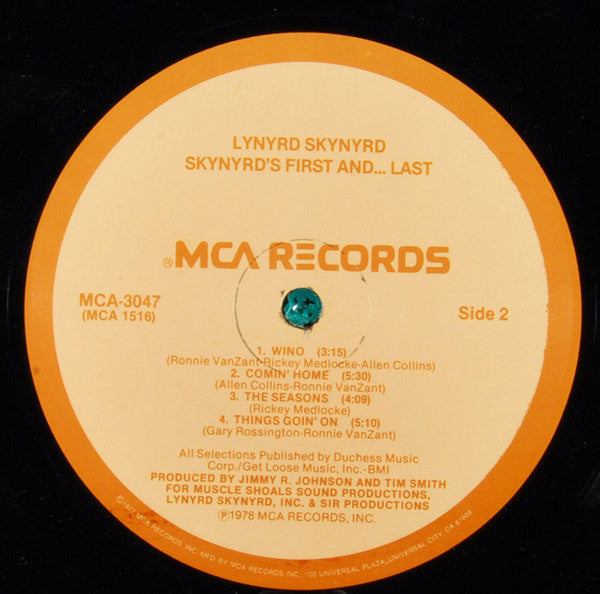 Lynyrd Skynyrd - Skynyrd's First And... Last (Vinyl, LP, Album) Good Plus (G+) / Very Good Plus (VG+)