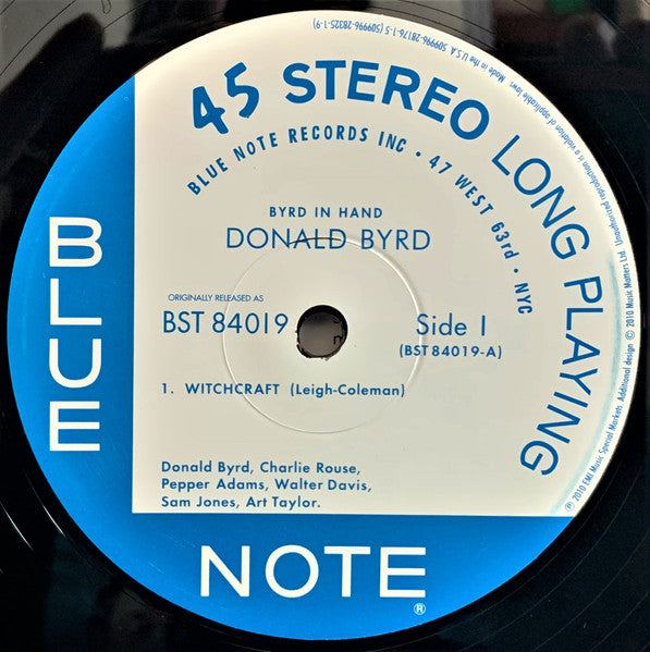 Donald Byrd - Byrd In Hand (2xVinyl, 12", 45 RPM, Limited Edition, Numbered, Reissue, Remastered, Stereo) Very Good Plus (VG+) / Near Mint (NM or M-)