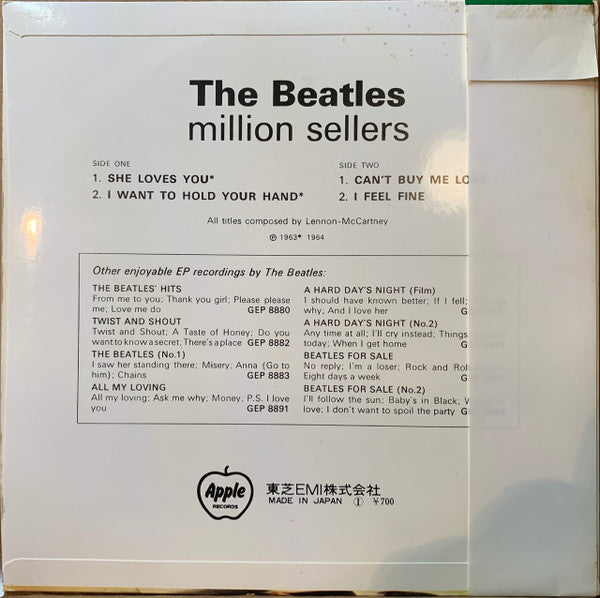 The Beatles - The Beatles' Million Sellers (Vinyl, 7", 33 ⅓ RPM, EP, Reissue, Stereo) Very Good Plus (VG+) / Very Good Plus (VG+)