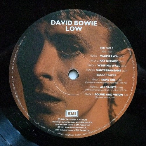 David Bowie - Low (Vinyl, LP, Album, Reissue, Remastered) Very Good Plus (VG+) / Very Good (VG)