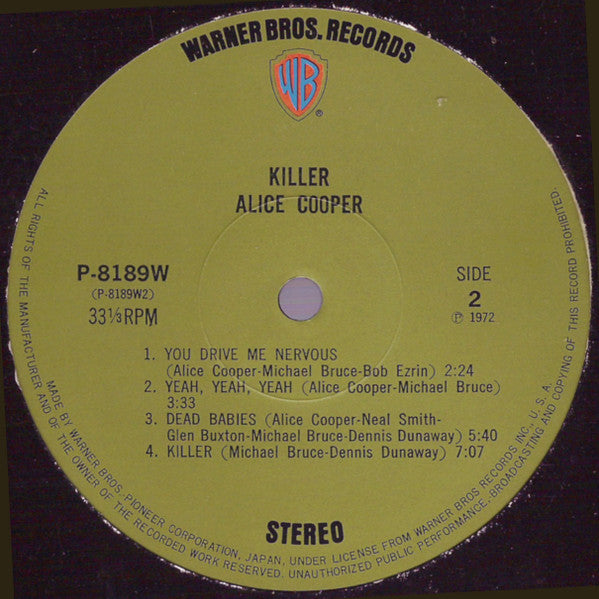 Alice Cooper - Killer (Vinyl, LP, Album, Stereo)