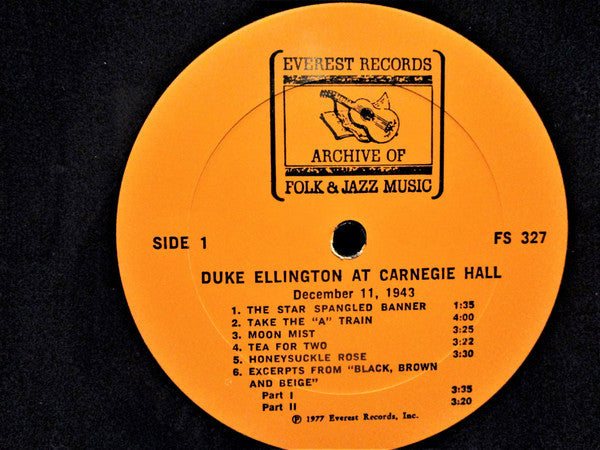 Duke Ellington - Duke Ellington At Carnegie Hall December 11, 1943 (Vinyl, LP, Reissue) Very Good Plus (VG+) / Good Plus (G+)