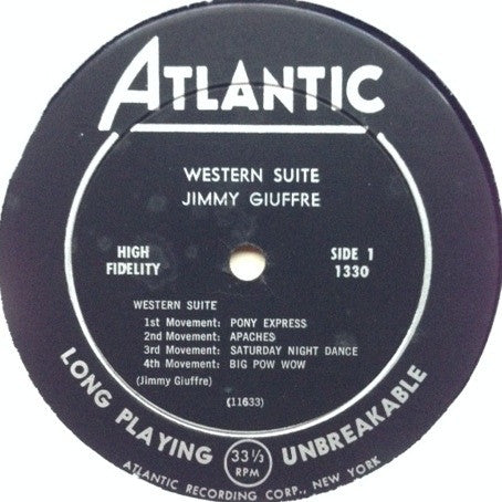 Jimmy Giuffre - Western Suite (Vinyl, LP, Album, Mono)
