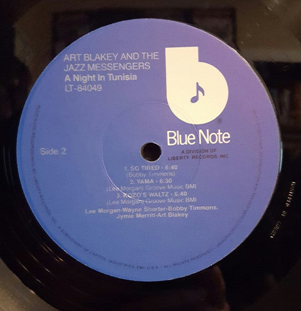 Art Blakey & The Jazz Messengers - A Night In Tunisia (Vinyl, LP, Album, Reissue, Stereo) Very Good Plus (VG+) / Very Good (VG)