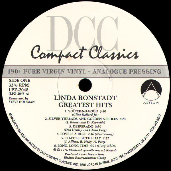 Linda Ronstadt - Greatest Hits (Vinyl, LP, Compilation, Reissue, Limited Edition) Mint (M) / Mint (M)