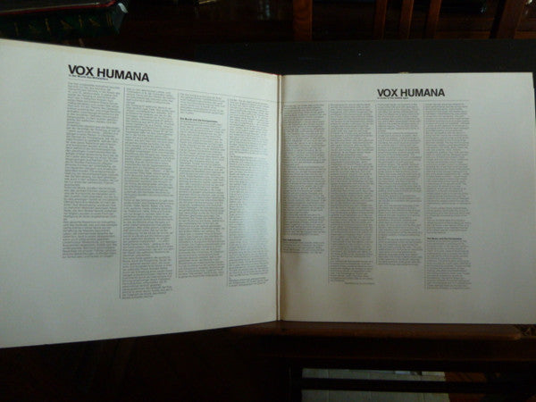 Studio Der Frühen Musik - Vox Humana - Vokalmusik Aus Dem Mittelalter (Vinyl, LP) Very Good Plus (VG+) / Good Plus (G+)