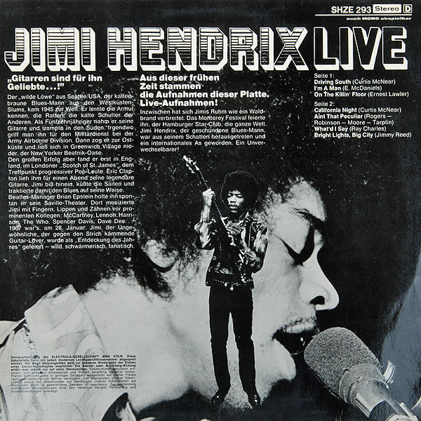 Jimi Hendrix - Live (Vinyl, LP, Stereo) Very Good (VG) / Good Plus (G+)