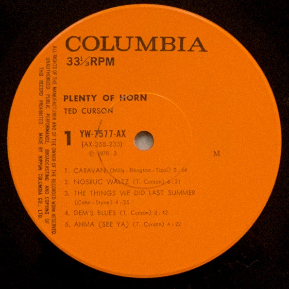 Ted Curson - Plenty Of Horn (Vinyl, LP, Album, Reissue, Stereo)