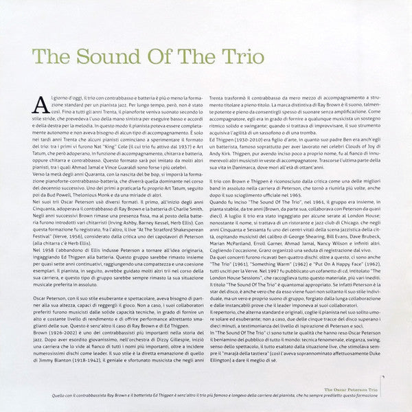 Oscar Peterson - The Sound Of The Trio (Vinyl, LP, Album, Reissue, ...