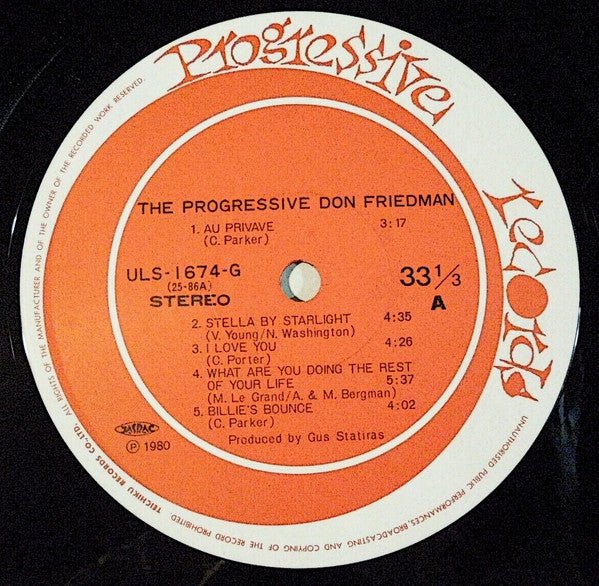 Don Friedman - The Progressive (Vinyl, LP, Reissue)