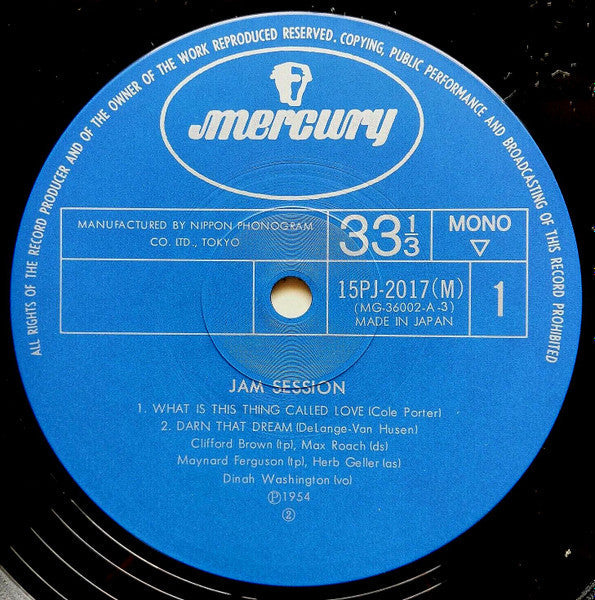 Various - Jam Session (Vinyl, LP, Album, Mono) Very Good Plus (VG+) / Very Good (VG)