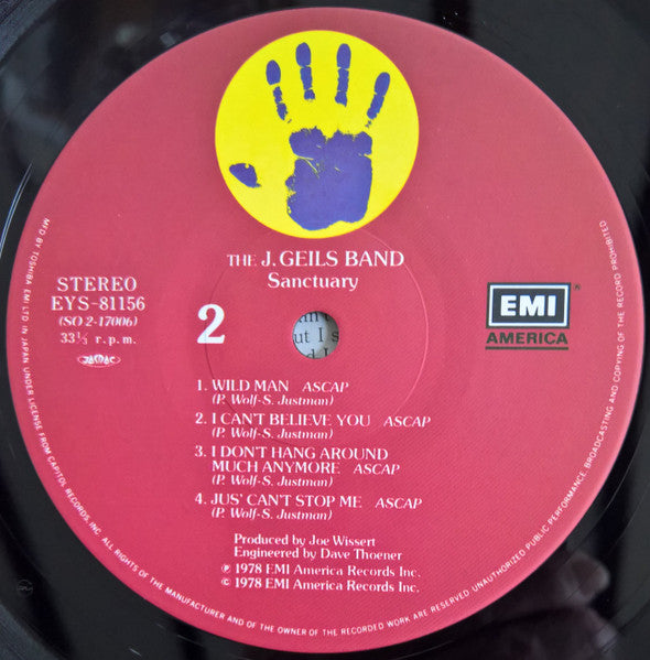 The J. Geils Band - Sanctuary. (Vinyl, LP, Album) Very Good Plus (VG+) / Very Good (VG)