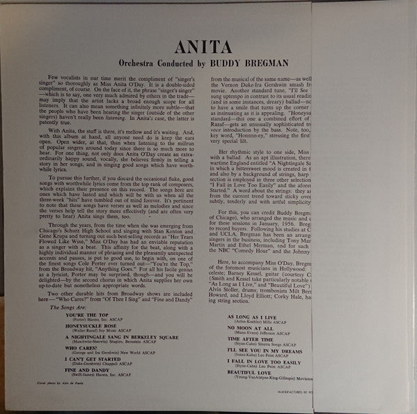 Anita O'Day - Anita (Vinyl, LP, Album, Reissue, Mono)