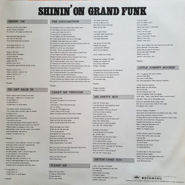 Grand Funk Railroad - Shinin' On (Vinyl, LP, Album, Reissue, Stereo) Very Good Plus (VG+) / Very Good Plus (VG+)