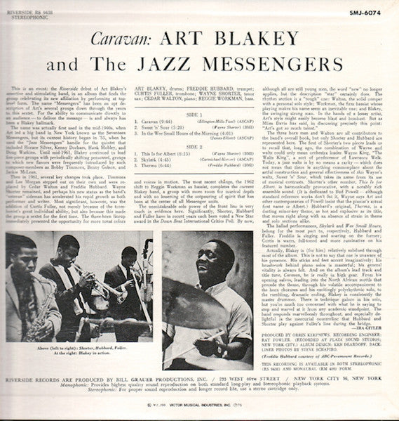 Art Blakey & The Jazz Messengers - Caravan (Vinyl, LP, Album, Reiss...