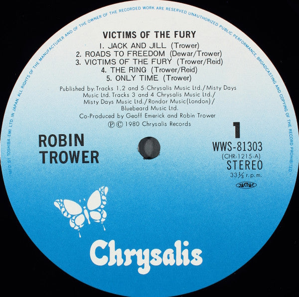 Robin Trower - Victims Of The Fury (Vinyl, LP, Album, Stereo) Near Mint (NM or M-) / Very Good Plus (VG+)