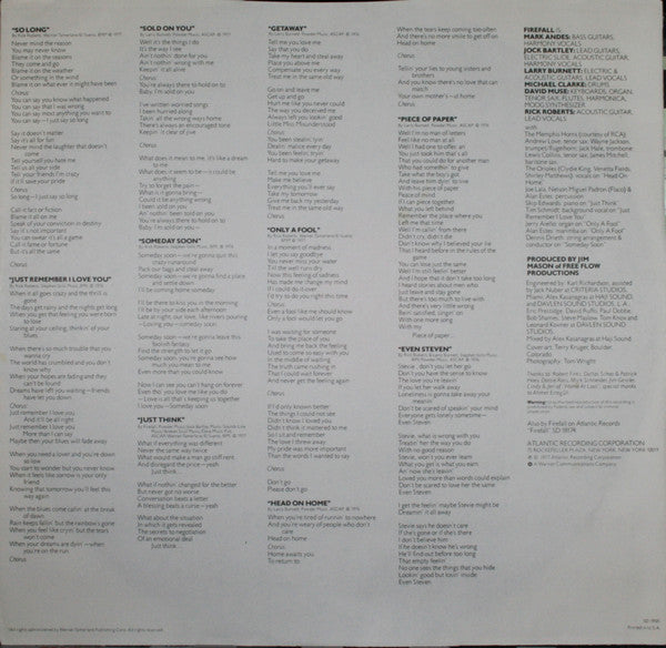 Firefall - Luna Sea (LP, Album) - Very Good (VG) / Very Good (VG)