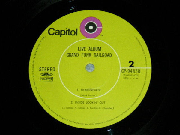Grand Funk Railroad - Live Album (Vinyl, LP, Album, Stereo)