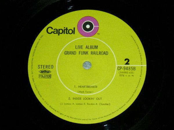 Grand Funk Railroad - Live Album (Vinyl, LP, Album, Stereo)