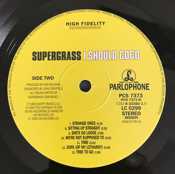 Supergrass - I Should Coco (Vinyl, LP, Album) Very Good (VG) / Good Plus (G+)