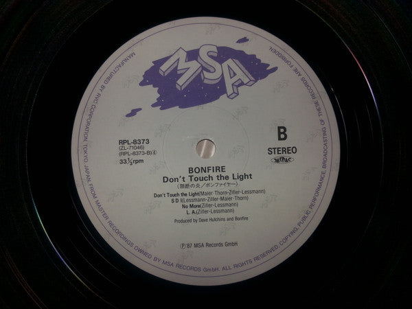 Bonfire - Don't Touch The Light (Vinyl, LP, Album) Very Good Plus (VG+) / Very Good (VG)
