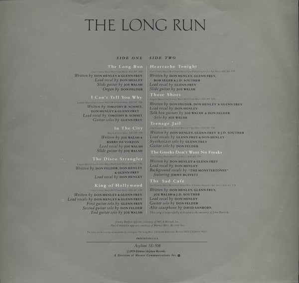 Eagles - The Long Run (Vinyl, LP, Album)