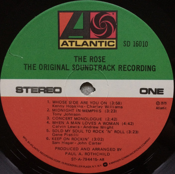 Bette Midler - The Rose - The Original Soundtrack Recording (Vinyl, LP, Album) Very Good (VG) / Good Plus (G+)