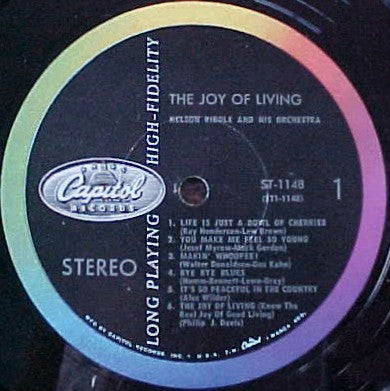 Nelson Riddle - The Joy Of Living (Vinyl, LP, Album, Stereo) Very Good Plus (VG+) / Good Plus (G+)